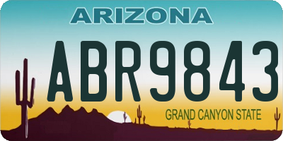 AZ license plate ABR9843