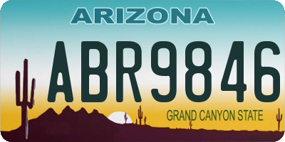 AZ license plate ABR9846