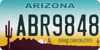 AZ license plate ABR9848