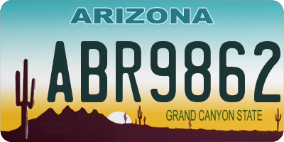 AZ license plate ABR9862