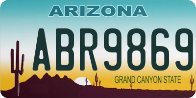 AZ license plate ABR9869