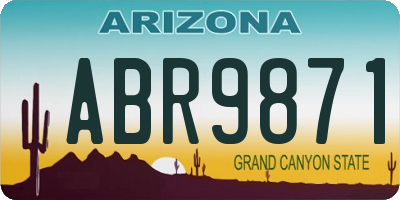 AZ license plate ABR9871