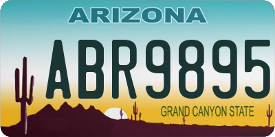 AZ license plate ABR9895