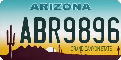 AZ license plate ABR9896