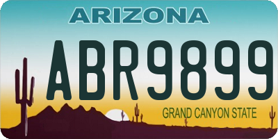 AZ license plate ABR9899