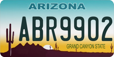 AZ license plate ABR9902