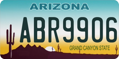 AZ license plate ABR9906