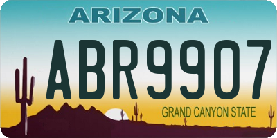 AZ license plate ABR9907