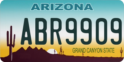 AZ license plate ABR9909