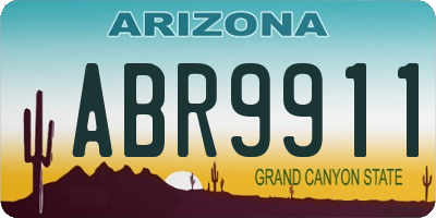 AZ license plate ABR9911