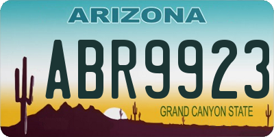 AZ license plate ABR9923