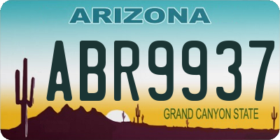AZ license plate ABR9937