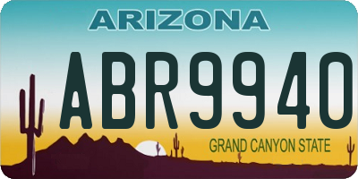 AZ license plate ABR9940