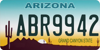 AZ license plate ABR9942