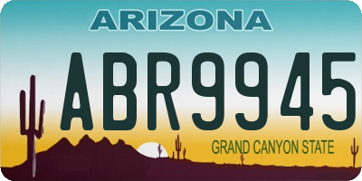 AZ license plate ABR9945