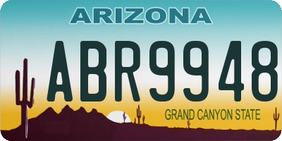 AZ license plate ABR9948