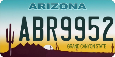 AZ license plate ABR9952