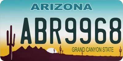 AZ license plate ABR9968