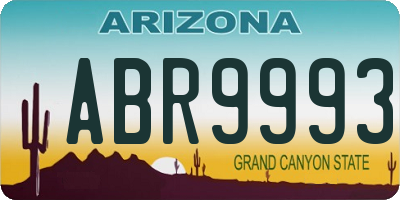 AZ license plate ABR9993