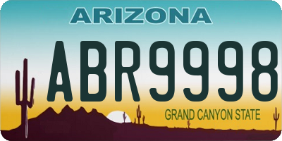 AZ license plate ABR9998