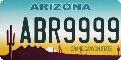 AZ license plate ABR9999