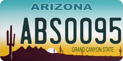 AZ license plate ABS0095