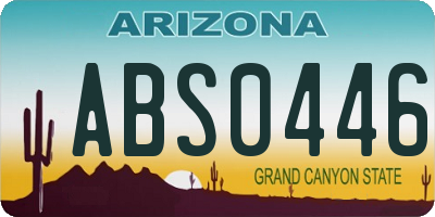 AZ license plate ABS0446