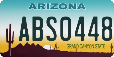 AZ license plate ABS0448