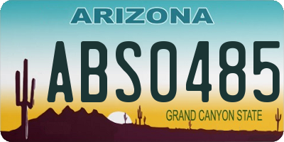 AZ license plate ABS0485