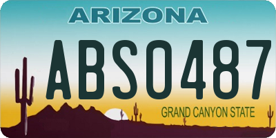 AZ license plate ABS0487