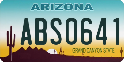 AZ license plate ABS0641