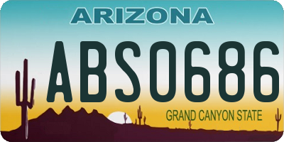 AZ license plate ABS0686