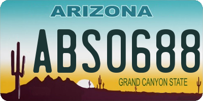 AZ license plate ABS0688