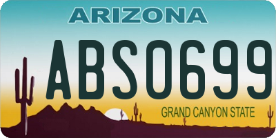 AZ license plate ABS0699