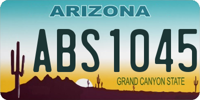 AZ license plate ABS1045