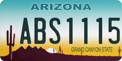 AZ license plate ABS1115