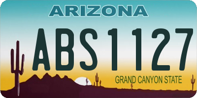 AZ license plate ABS1127