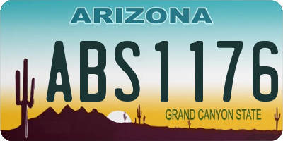 AZ license plate ABS1176