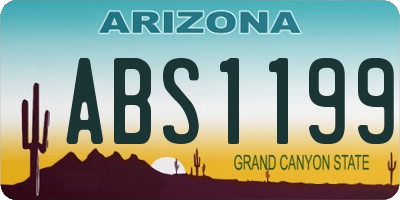 AZ license plate ABS1199