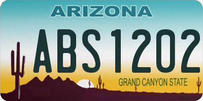 AZ license plate ABS1202