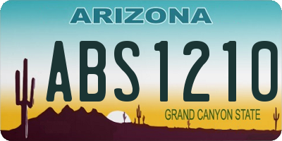 AZ license plate ABS1210