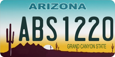 AZ license plate ABS1220