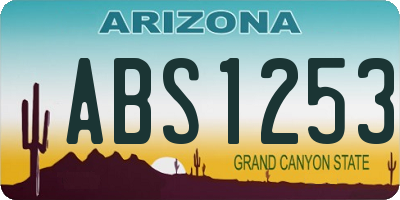 AZ license plate ABS1253