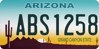 AZ license plate ABS1258