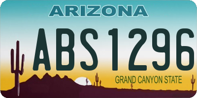 AZ license plate ABS1296