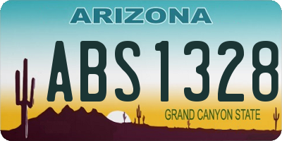 AZ license plate ABS1328