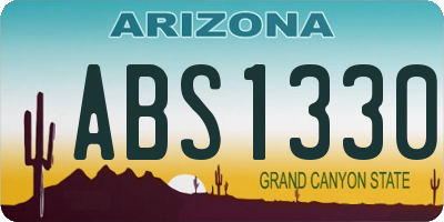 AZ license plate ABS1330