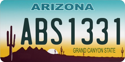 AZ license plate ABS1331
