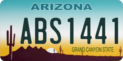 AZ license plate ABS1441
