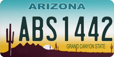 AZ license plate ABS1442